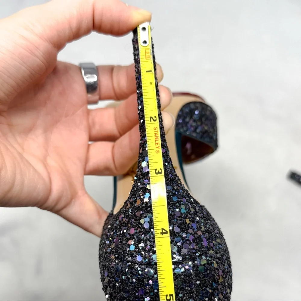 Charlotte Olympia Twilight Princess Glitter Star Ankle Strap Pointed Toe Heels - Picture 15 of 16